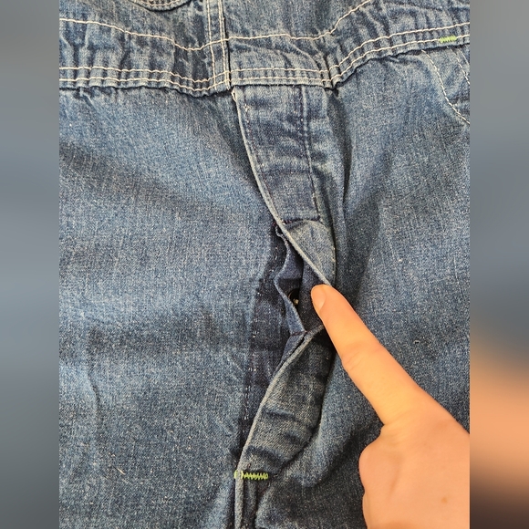 WASHINGTON DEE CEE 1970s SANFORIZED Denim Shorts Bib Overall Small/Medium VTG - Picture 10 of 10